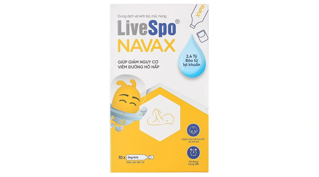 Dung dịch Livespo Navax vệ sinh tai, mũi, họng hàng ngày (10 ống x 4ml) - 1